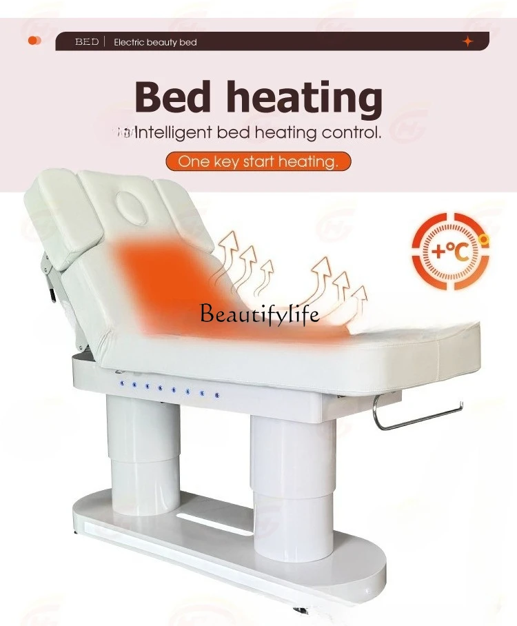 02-سرير التجميل الكهربائي رفع تدليك الوشم التطريز سرير الجسم الجمال