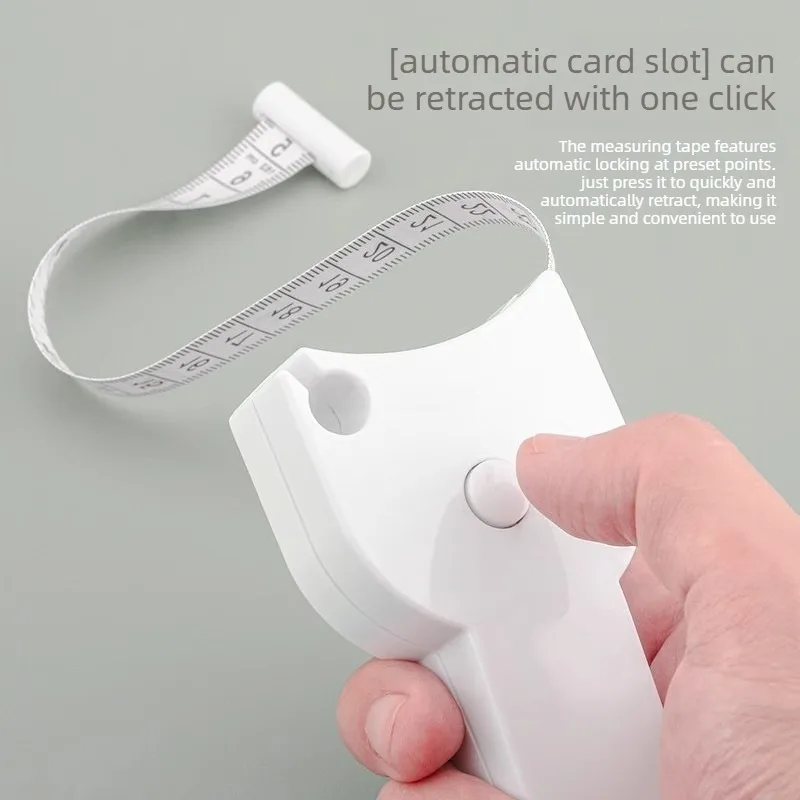 For Body Meter Measure White Tools Automatic Telescopic Tape Measure Body Measuring Tape Sewing Ruler Tools Centimeter Tapes