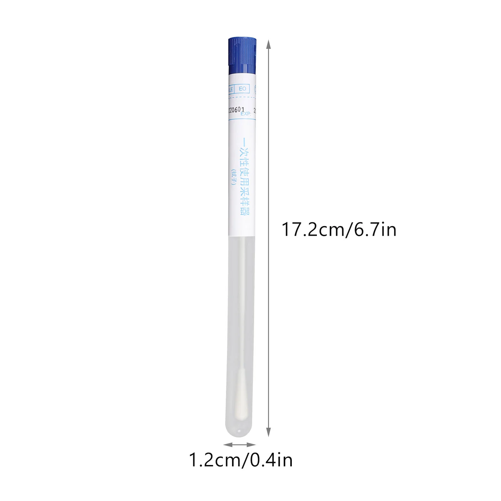 50 juegos de hisopos nasofaríngos flocados, hisopos desechables para muestras, hisopos para la nariz, suministro de pruebas hospitalarios, bastoncillos de algodón sanitarios