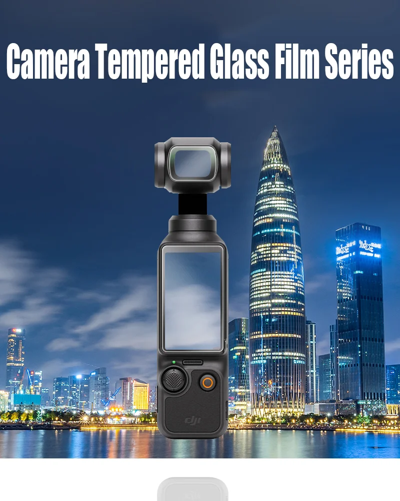 2-IN-1 Tempered Glass for dji Osmo Pocket 3 Black Accessories Anti-scratch Film for Osmo Pocket 3 Full Coverage Protective Film