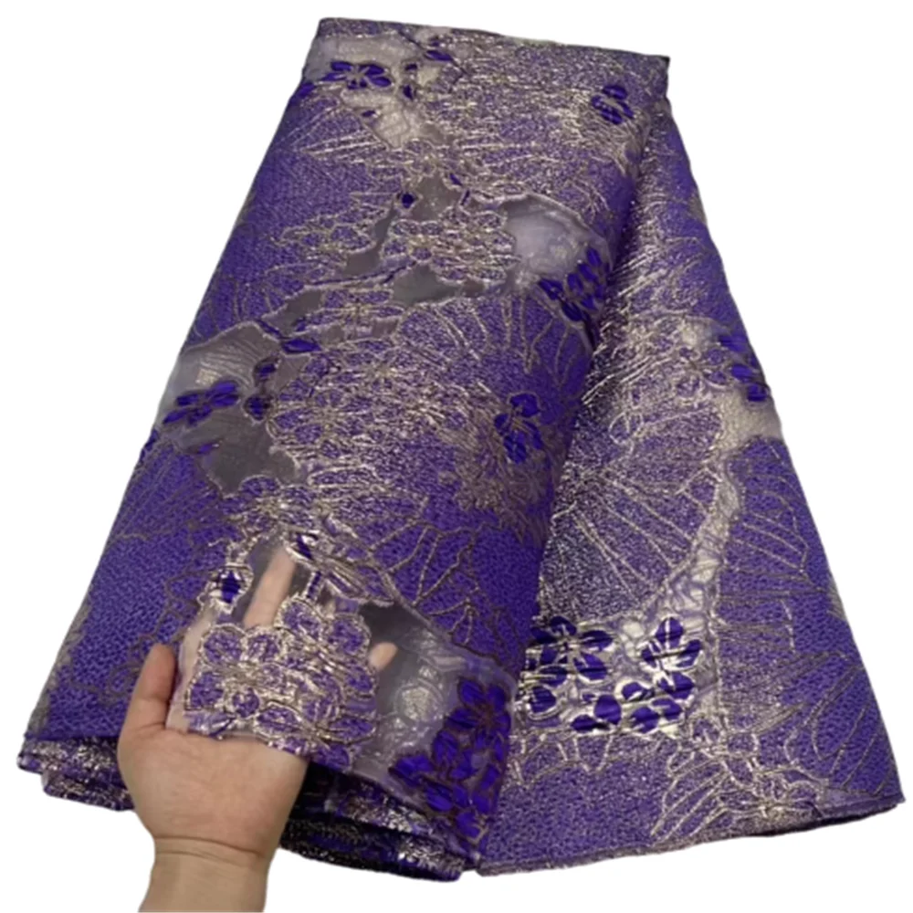 2023 Newest Brocade Lace Fabrics Luxury African Jacquard Lace Fabric Nigeria Tissu Lace Sewing Nigeria Lace Materials(JZZ-=6-23