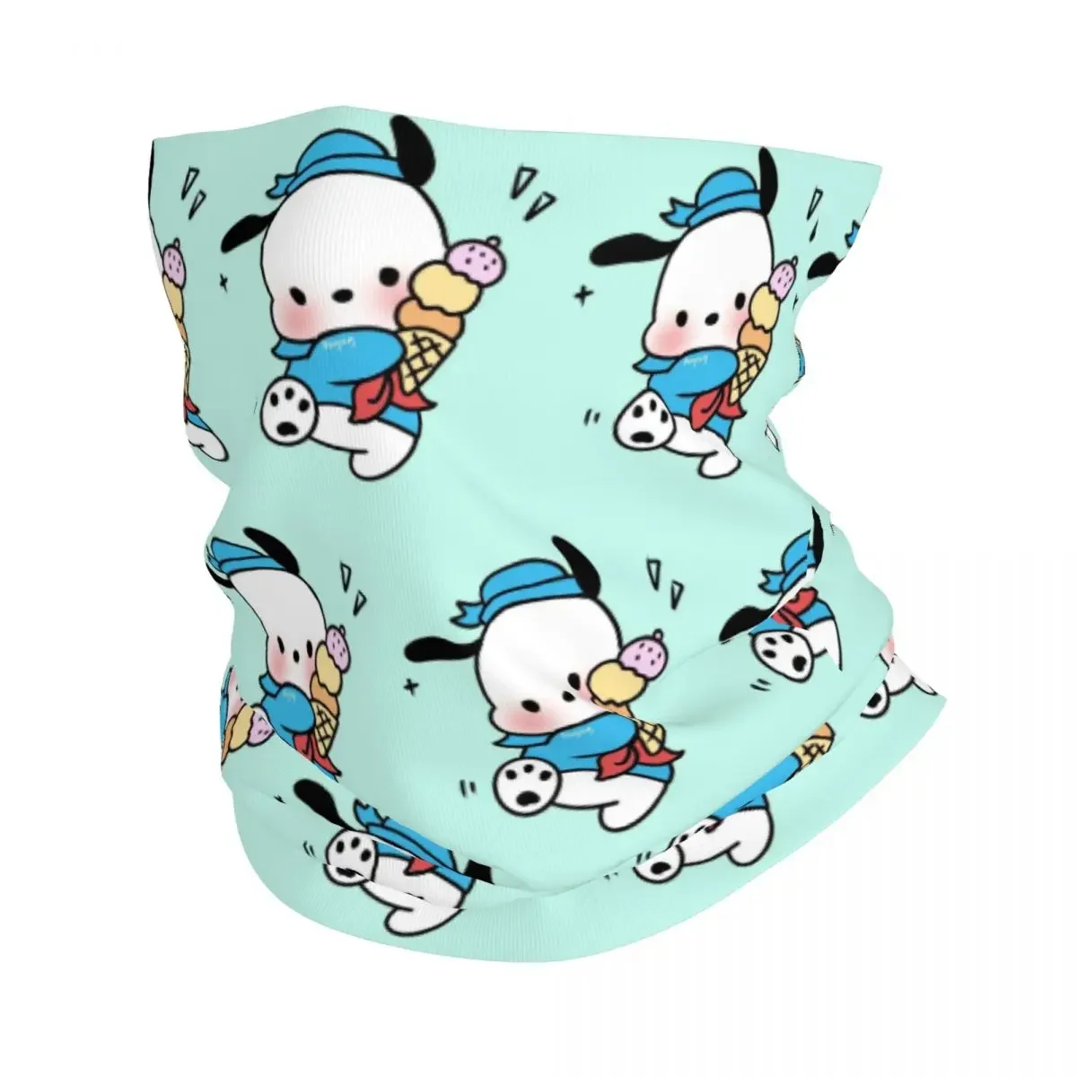 

Бандана для собак Pochacco на заказ, теплая бандана для женщин и мужчин, зимний лыжный шарф-труба, гетры Kawaii, чехол для лица