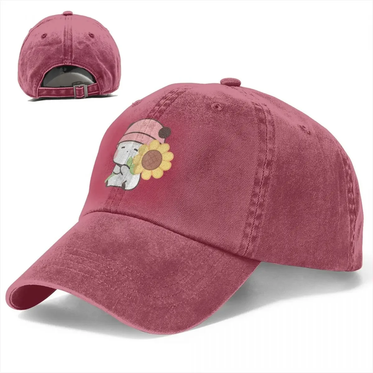 Gorra de béisbol lavada para hombre, gorro de béisbol con estampado de girasoles, Bubu Loves Flowers, camionero, Snapback, sombrero de papá, leche y Mocha, sombreros de Golf