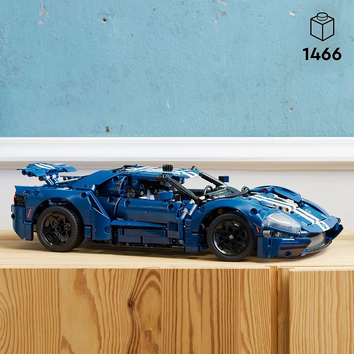 LEGO Technic-42154 2022 Ford GT Creative Building Block Toy Set, Room Decoration