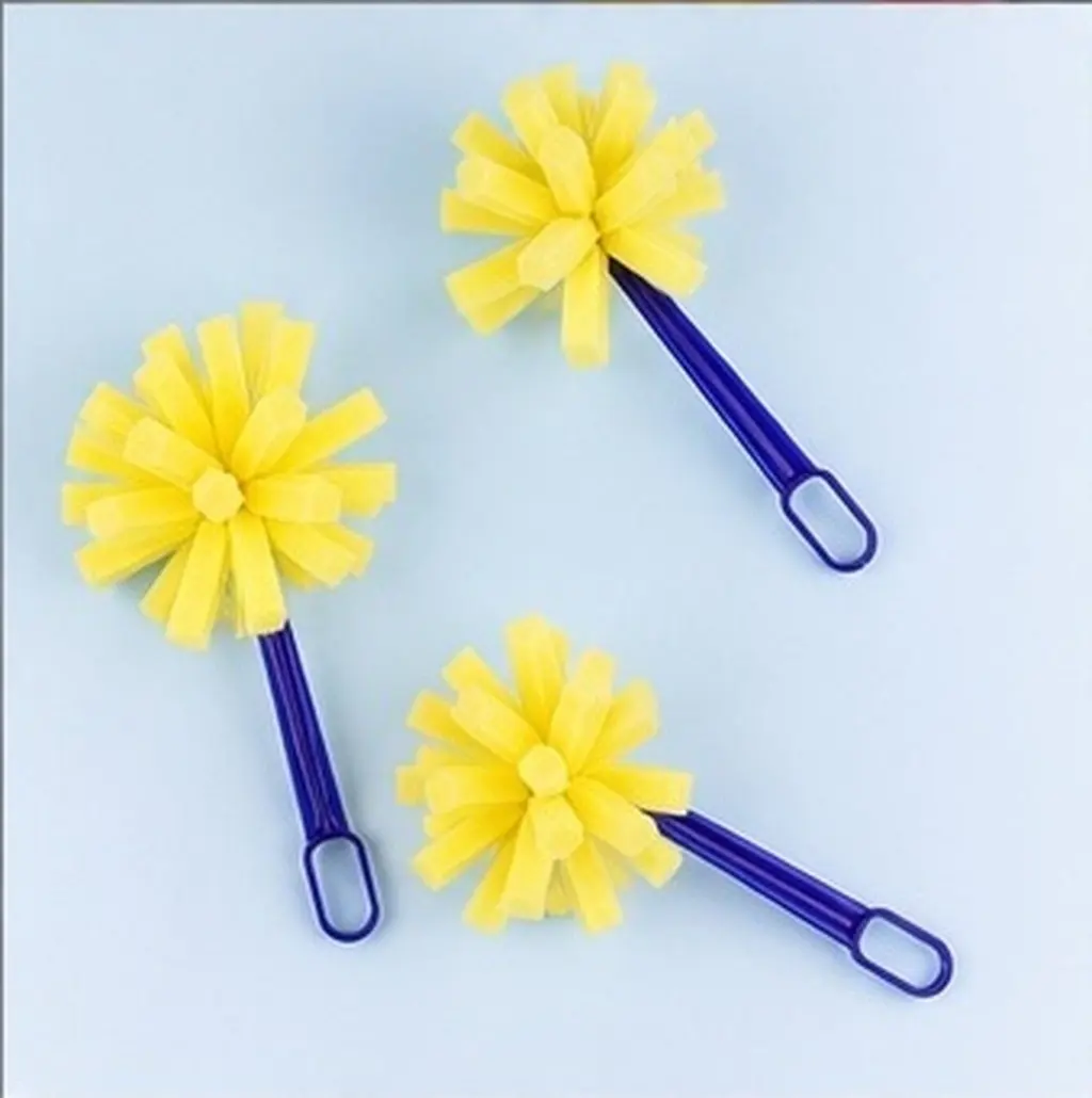 4Pcs Foam Painting Brushes Ergonomic Grip Even Coverage Sponge Paint Brush Set for Craft Painting Stenciling Wood Stain Acrylic