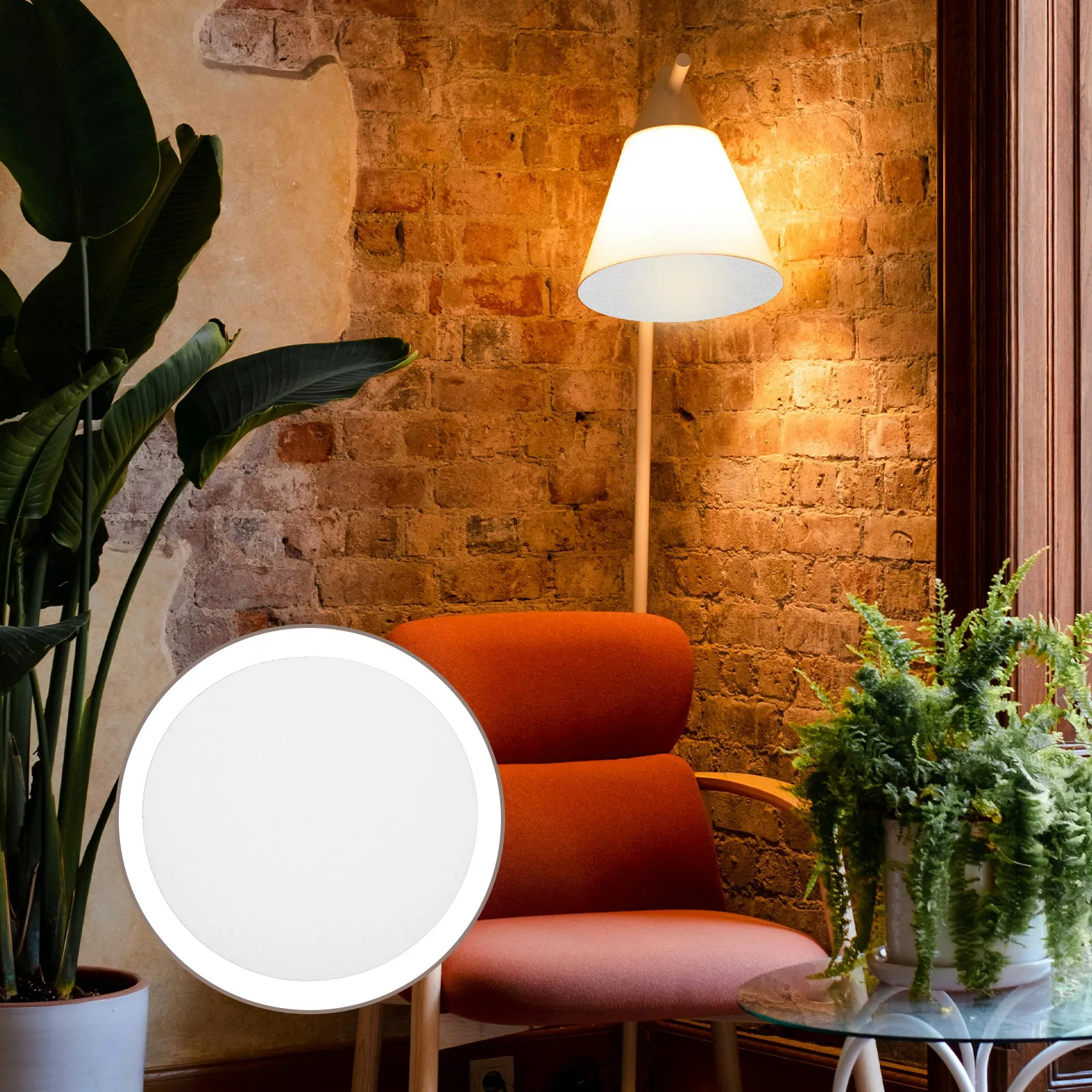 2Pcs Round Ceiling Light Diffuser Anti-Glare Lampshade Cover Plastic Replacement for Office Bedroom Living Room Soft Lighting