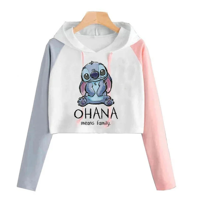 Camiseta de dibujos animados de Lilo Stitch para mujer, camiseta estampada Y2k, ropa de calle Kawaii de Disney, camisetas para mujer