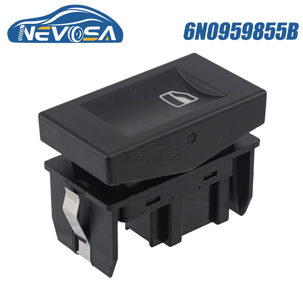 

NEVOSA 6N0959855B For Volkswagen VW Polo Classic 6K 2000 2001 2002 Electric Power Window Lifter Switch Regulator Single Button