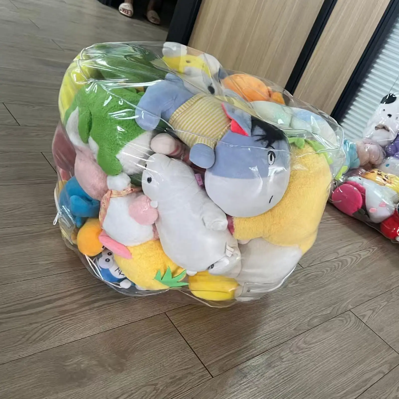 Waterproof Seat Clear Chair Clear Animal Storage Chair Creative Stuffable Zipper Bean Bag Put Soft Cotton Stuffed Doll Toy view 4