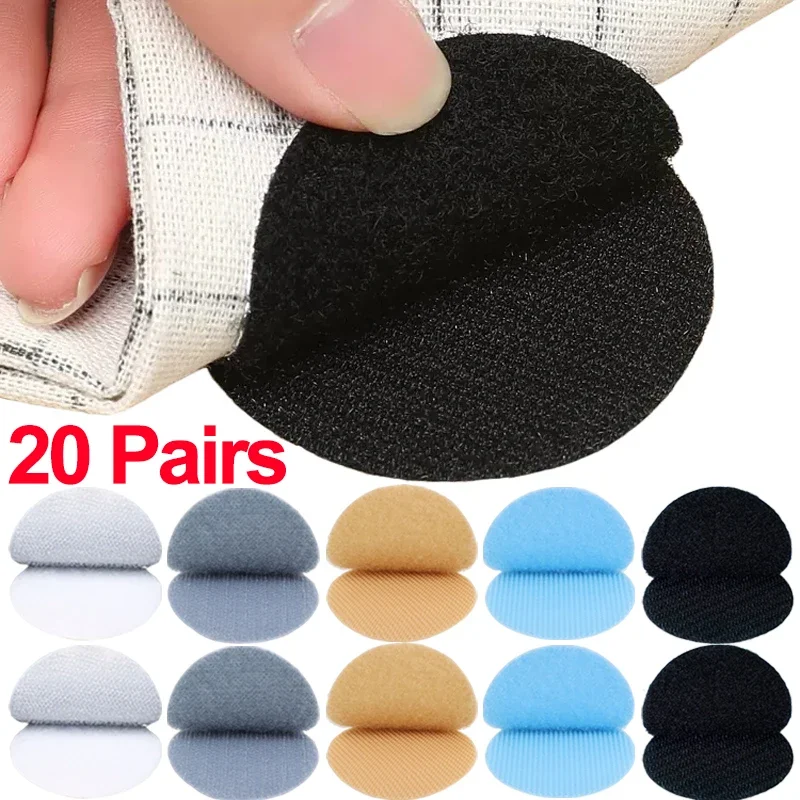 5/20 Pairs Bed Sheet Fixing Stickers Sofa Cushion Holder Self-Adhesive Fastener Tape DIY Sofa Mat Carpet Anti Slip Mat Hook Loop