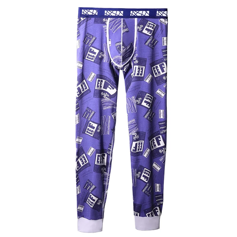 

1pc Men's long Johns one-piece thin tight-fitting underpants line pants thermal pants slim cotton wool pants autumn and winter