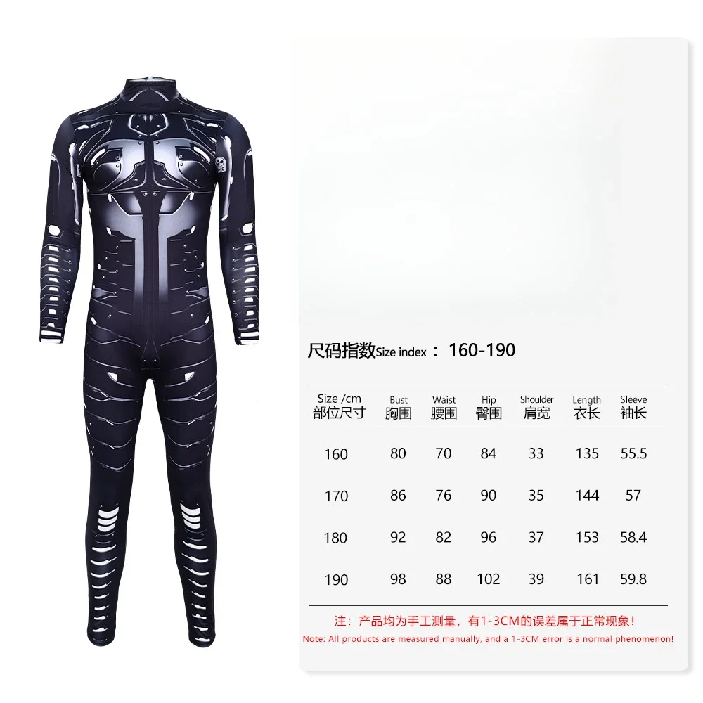 Halloween 3D Cetak Digital Zentai Bodysuit Kostum Cosplay Ketat Seluruh Tubuh untuk Dewasa Pertunjukan Panggung Jumpsuit Pesta Bertema