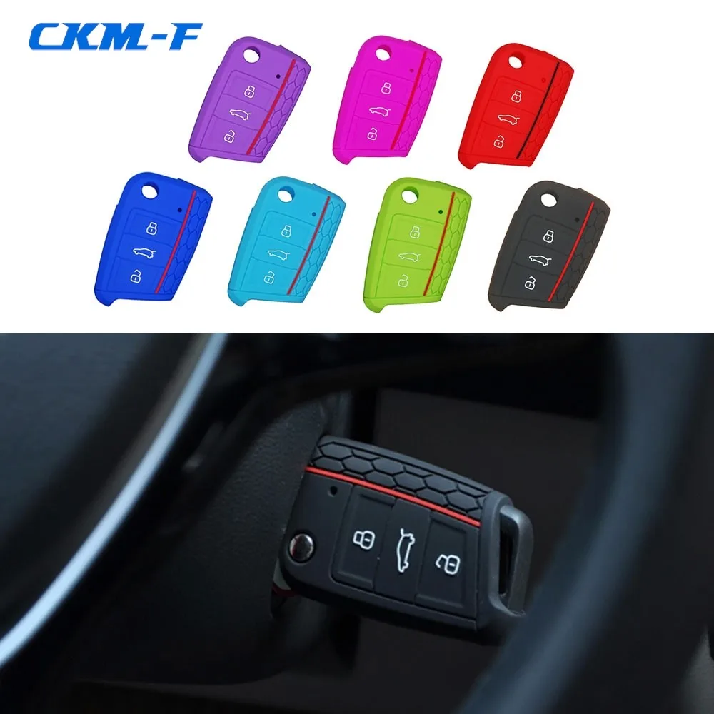 Remote 3 Buttons Car Key Case Cover for Volkswagen VW Golf 7 mk7 Key Protector Auto Accessories