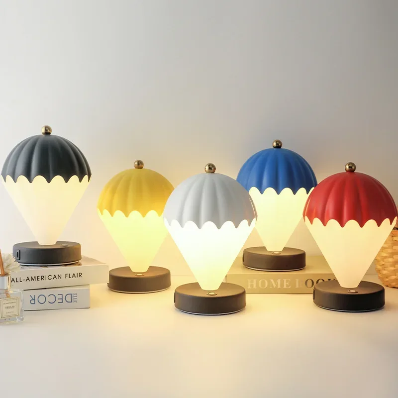 Touch Cute Atmosphere Colorful Balloons Night Lights Home Creative Wardrobe Rechargeable Bedside Light Luxury Desk Lamp