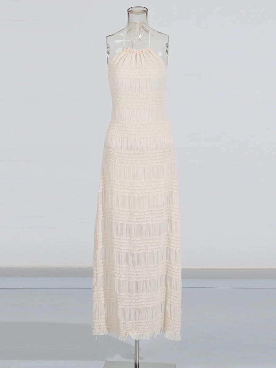 TWOTWINSTYLE Abiti casual a righe trasparenti dimagranti per le donne Abito senza maniche con scollo all'americana Moda femminile Nuovo