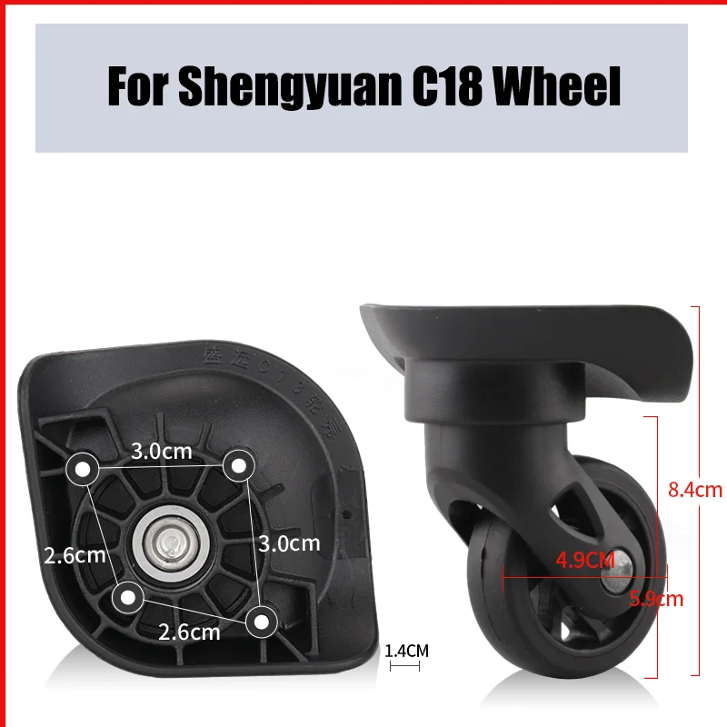 

For Shengyuan C18 Universal Wheel Replacement Suitcase Smooth Silent Shock Absorbing Wheel Accessories Wheels Casters Repair