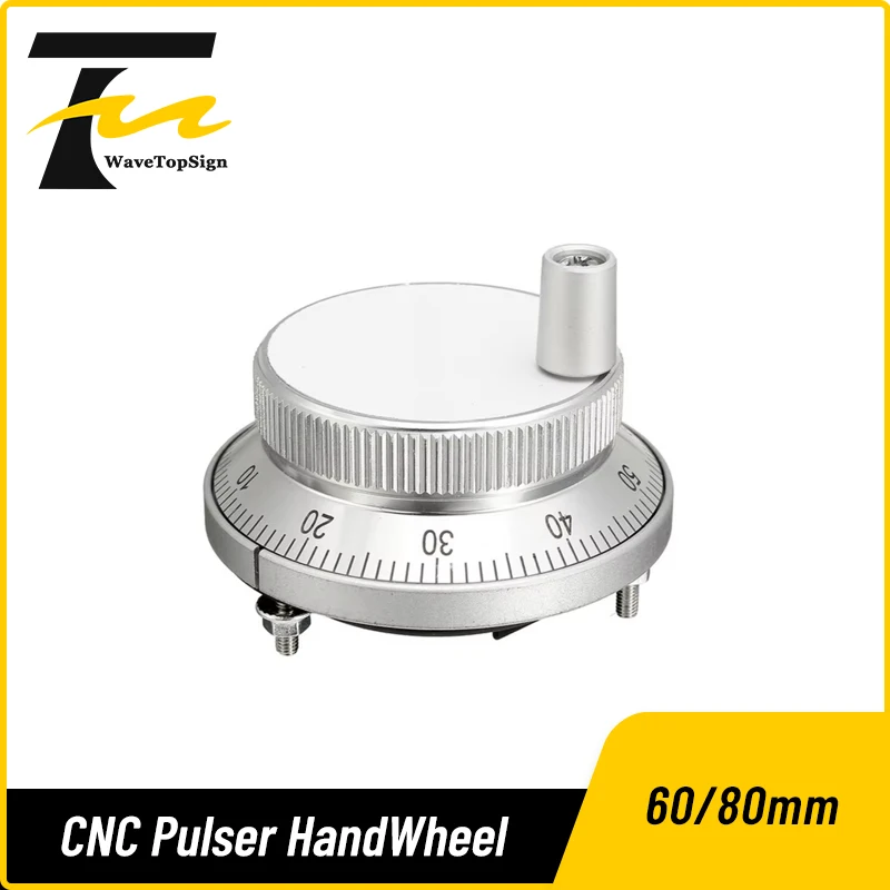 CNC Pulser koło zamachowe 5V 60mm 80mm 100PPR ręczny Generator impulsów koło zamachowe obrotowy enkoder elektroniczny 4 piny 6 pinów