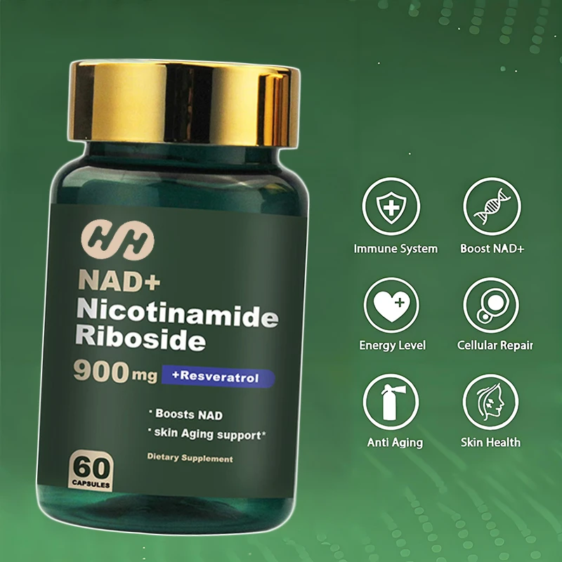 

Liposomal Nicotinamide Nucleoside NAD+resveratrol Containing Supplement Capsules Support Cellular Health, Healthy Aging