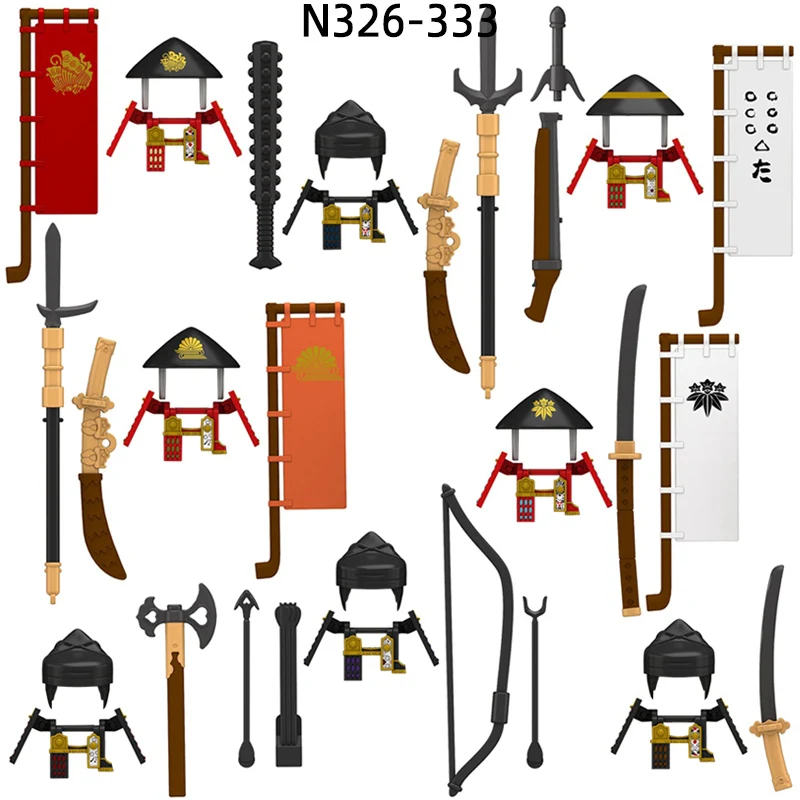 

Средневековый японский самурай Kyuzo Gion Heiwachi Satsuki Masashige Apenanka Shimizu Aoi Model Blocks MOC Bricks Set N326-N333