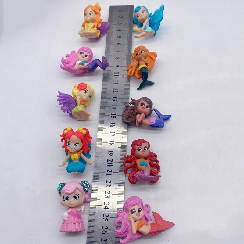 Colorful Cartoon Cute New Design Mermaid Princess Figure Kawaii Cute Doll Model Collect Toy Gift For Kid Girl