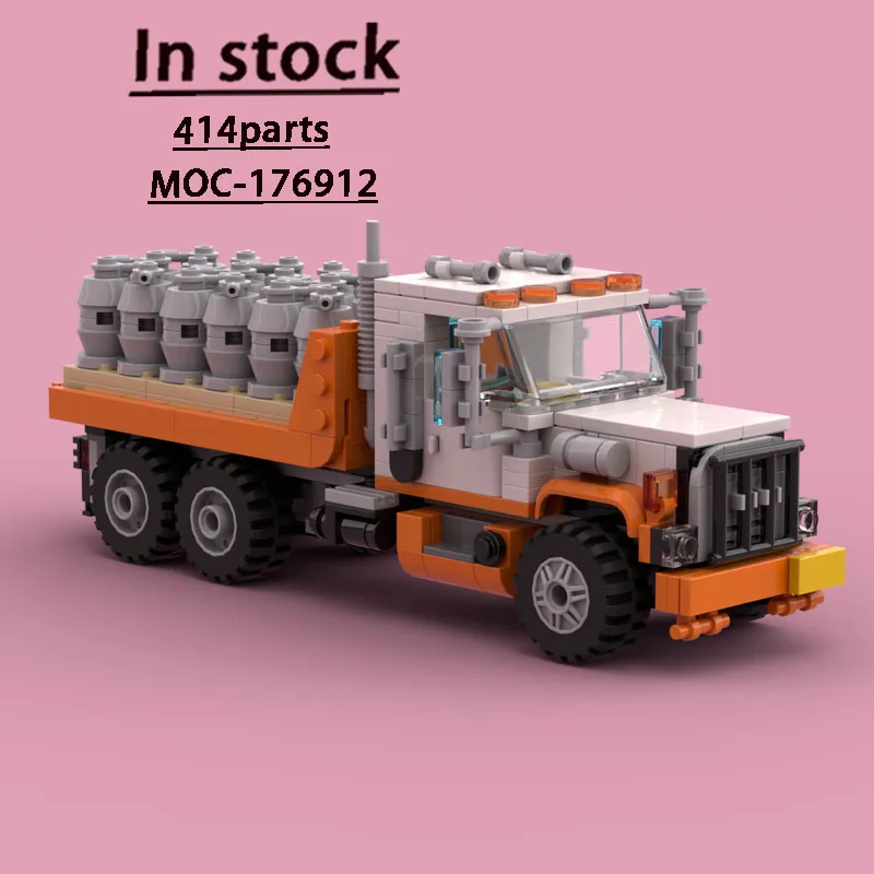 

MOC-176912 New Urban Classic Flatbed Truck Building Block Model 414 Parts Boys Children Birthday Building Block Toy Gift