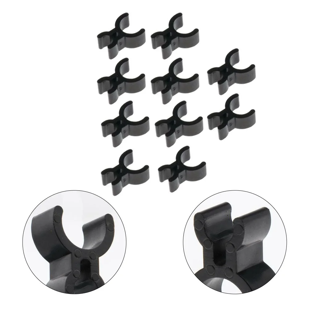 البوق كليب حامل القلم الرصاص البلاستيك الأسود ملاحظات مقاطع قلم رصاص البوق 1.98x0.47 بوصة لحامل الموسيقار مفيدة #6