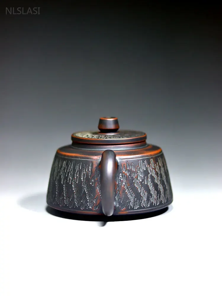 200ml Vintage Purple Clay Teapot Boutique Handmade Purple Mud Kiln Change Kettle Household Chinese Filter Beauty Tea Set