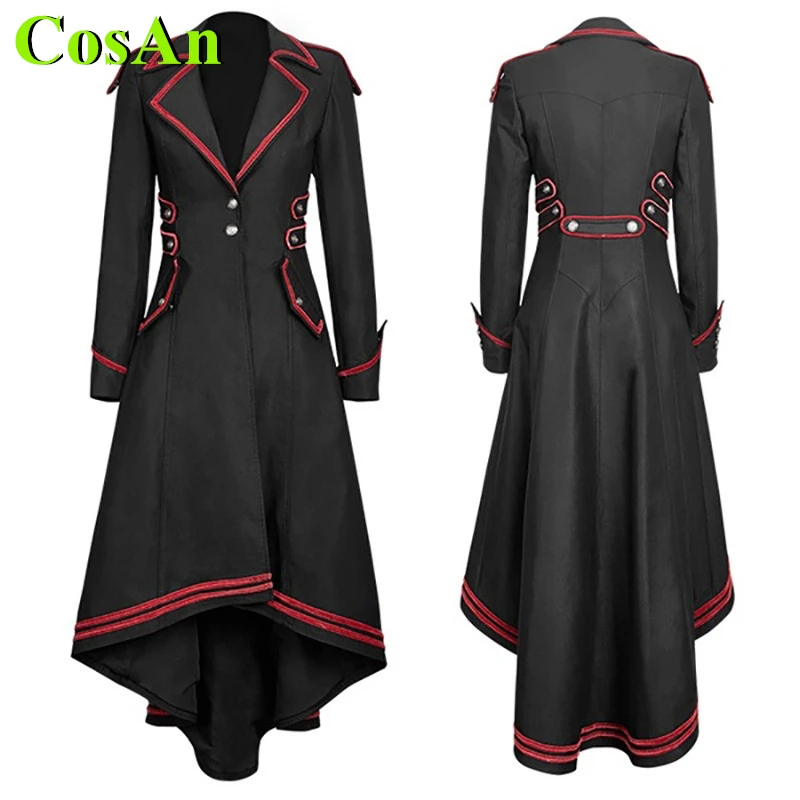 CosAn Hot Anime Vintage Clothes Middle Ages Gothic Cosplay Costume Lovely School Uniforms Female Swallow-Tailed Coat