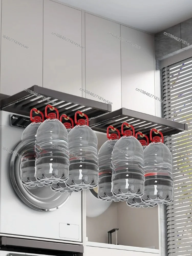 Concealed Telescopic Top Drying Rack, Built-In Storage Rail Trouser Hanger