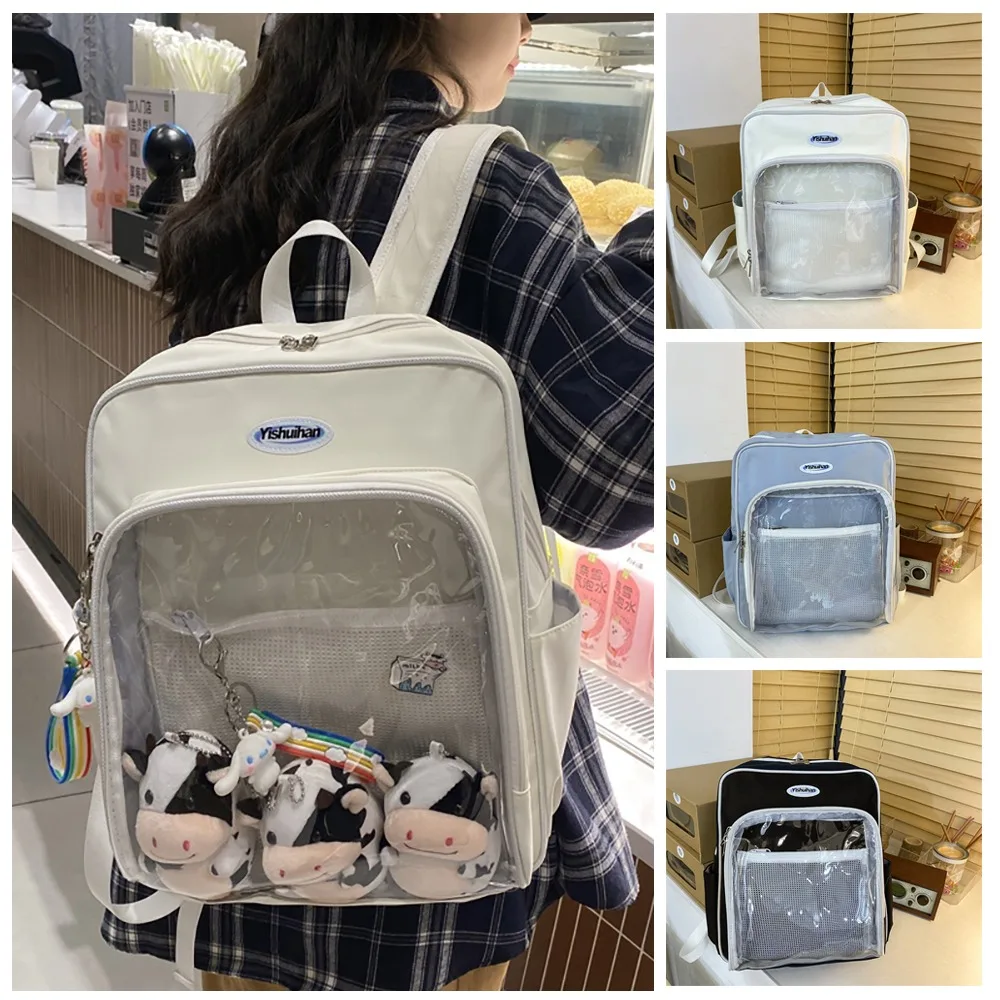 

2024 Trendy Shoulder Bag Large Capacity Casual Commuting Bag DIY Doll Display Transparent Itabag Party