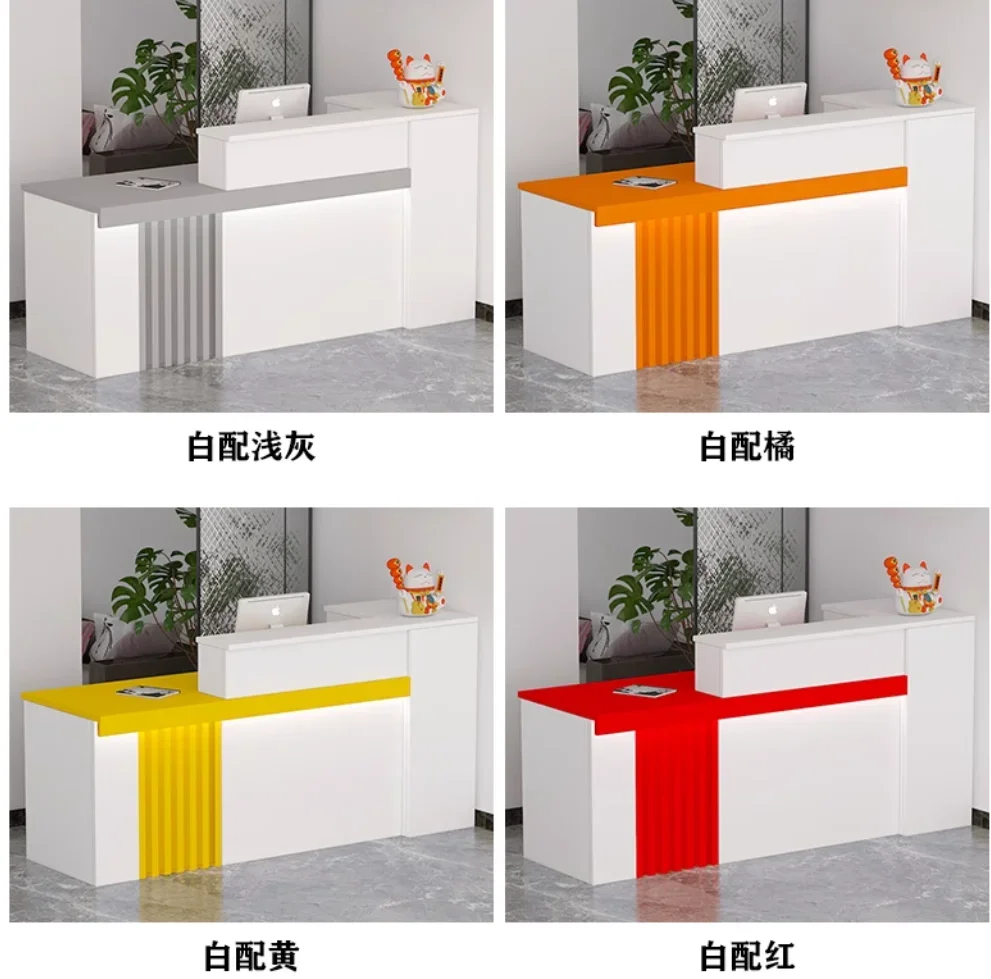 Reception desk Simple modern shop small beauty salon clothing shop milk tea shop bar Table cashier counter