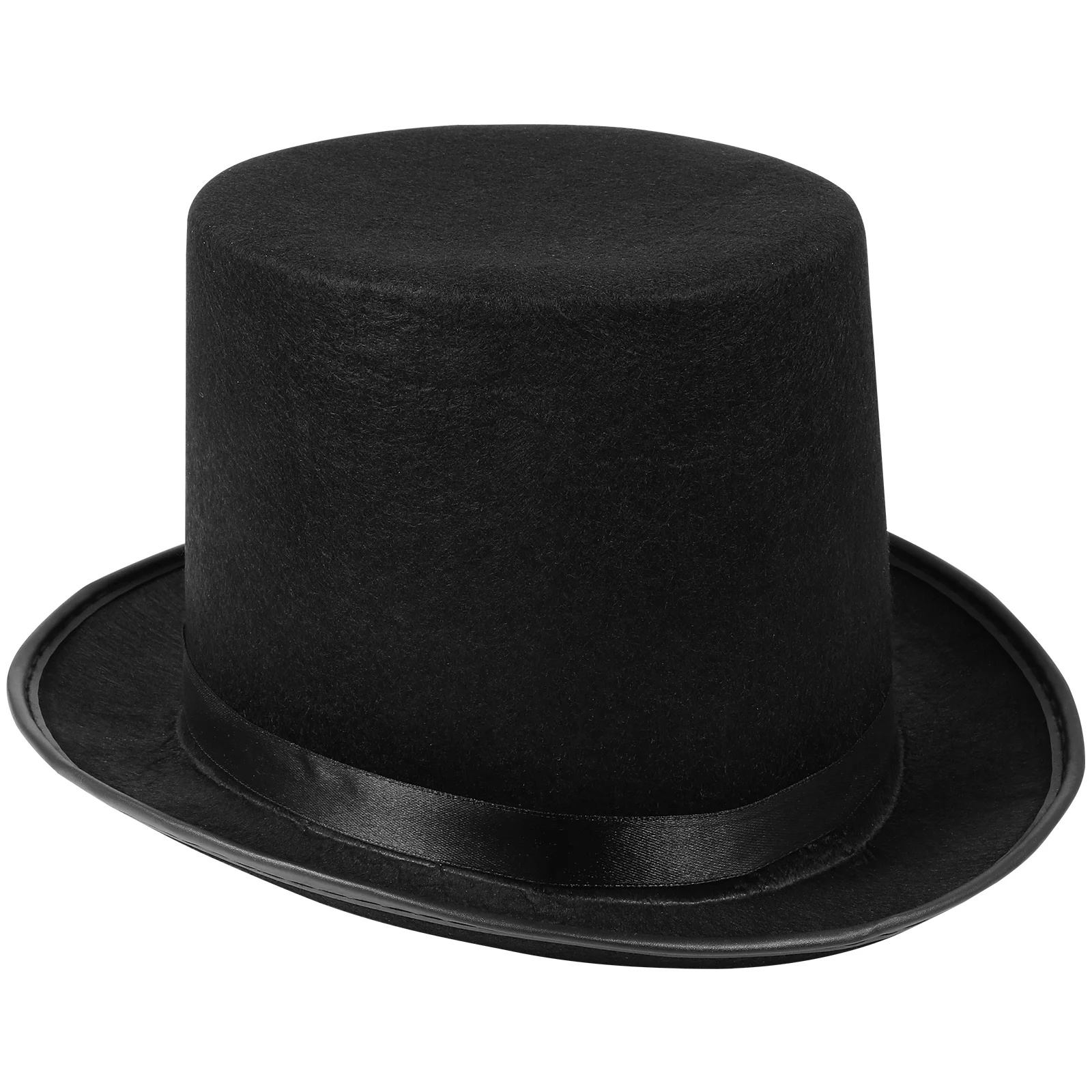 1Pcs Halloween Black Felt Magician Hat High Headwear Jazz Cap Gentleman Props Costume Party Accessory Halloween Hat