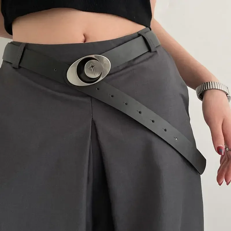 

Casual Retro Punk Designer Belts for Women Luxury Designer Brannd Female Goth Black Pant Jean Corset Belt Y2k Dress Waistband