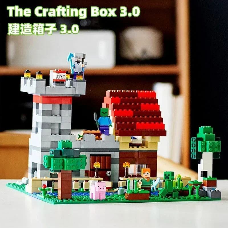 582pcs Game The Crafting Box 3.0 Castle farm 3 Alternative builds 11478 Building Blocks Toys Compatible With Model