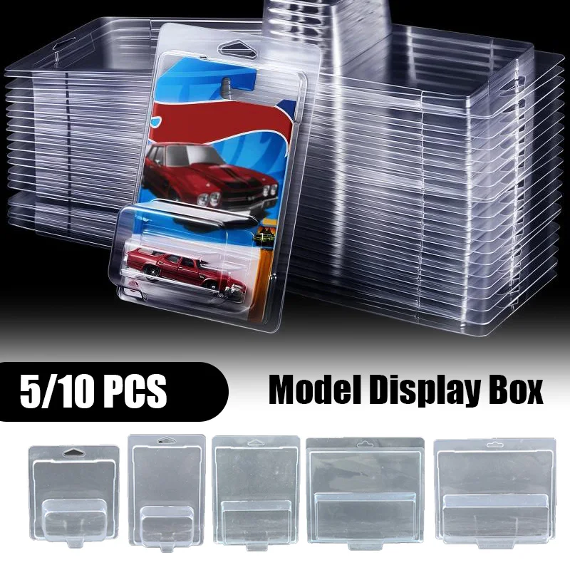 5/10PCS Plastic Clear Car Toy Display Case Protective Shell for Boulevard Team Transport Model Card Protector Show Box Boys Gift