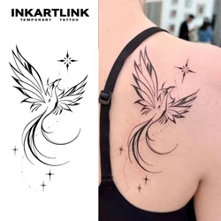 Phoenix Temporary Tattoo,Lasts To 15 Days New Technology Magic Waterproof Semi Permanent Sticker.