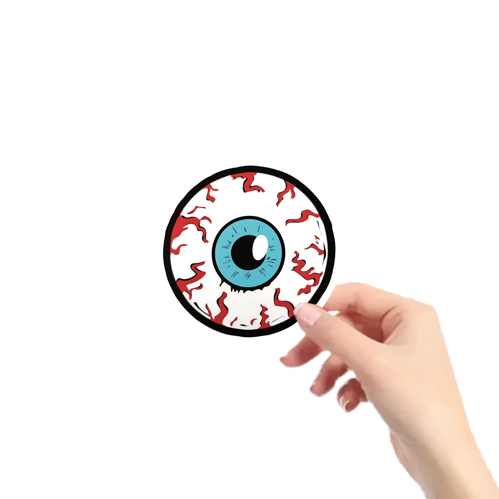 Set di 54 adesivi per bulbo oculare scuro, disegni gotici raccapriccianti per laptop, skateboard, artigianato fai da te, confezione di adesivi Weirdcore