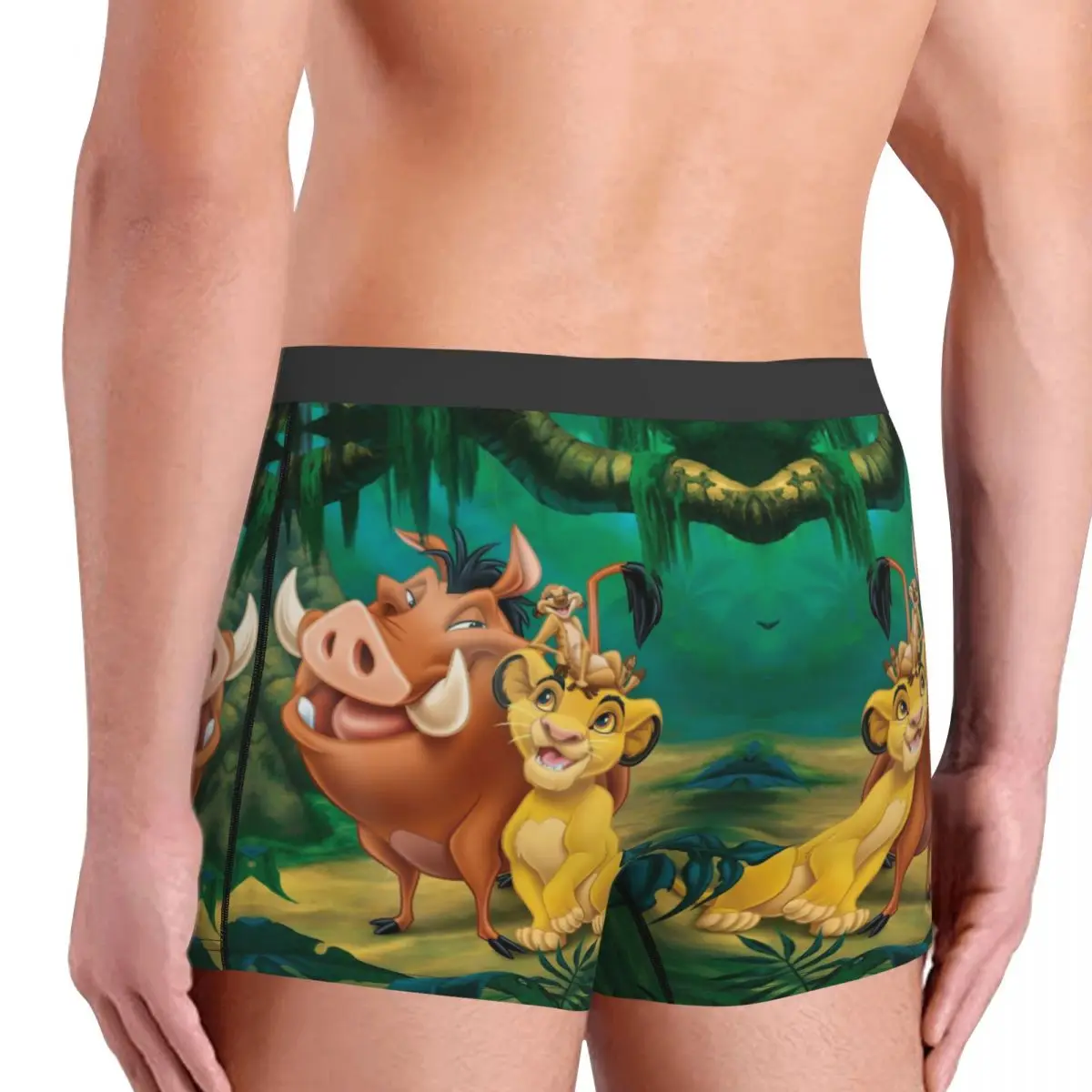 أزياء مخصصة الأسد الملك Kawaii الكرتون الملاكمين السراويل سراويل الرجال السروال تنفس الرجعية سيمبا ملخصات الملابس الداخلية