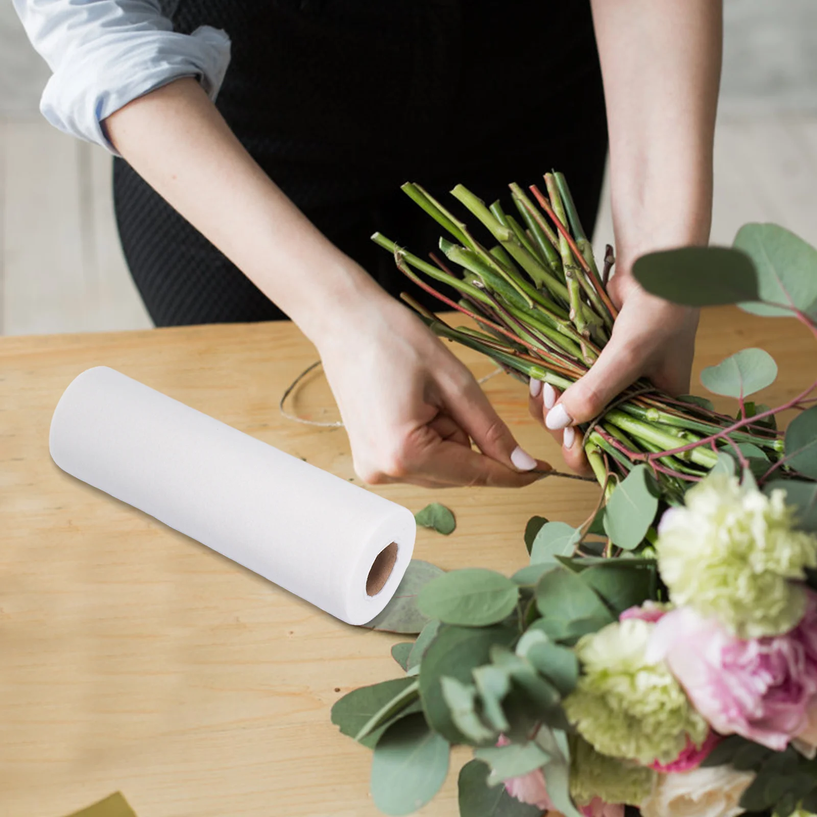 ورق قطني يحتفظ بالمياه العذبة على الزهور الطازجة مقاس 250 × 30 سم، ملحقات زهور ماصة للترطيب #4