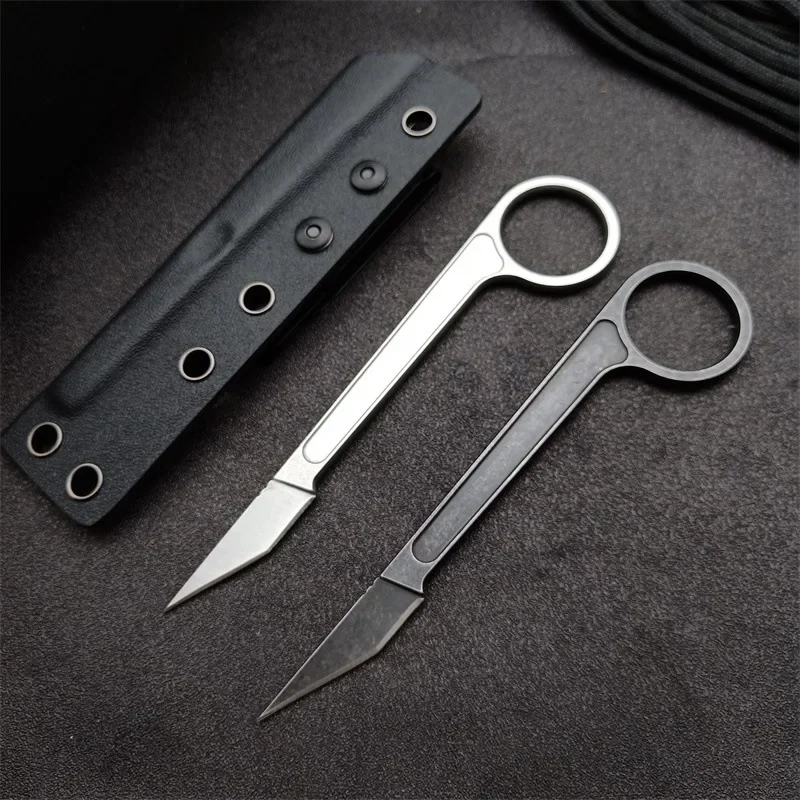 Mini Neck Knife Tactical Camping Outdoor Rescue Survival Fixed Blade Pokcet Knives EDC Tool With Kydex Sheath,Dropshipping