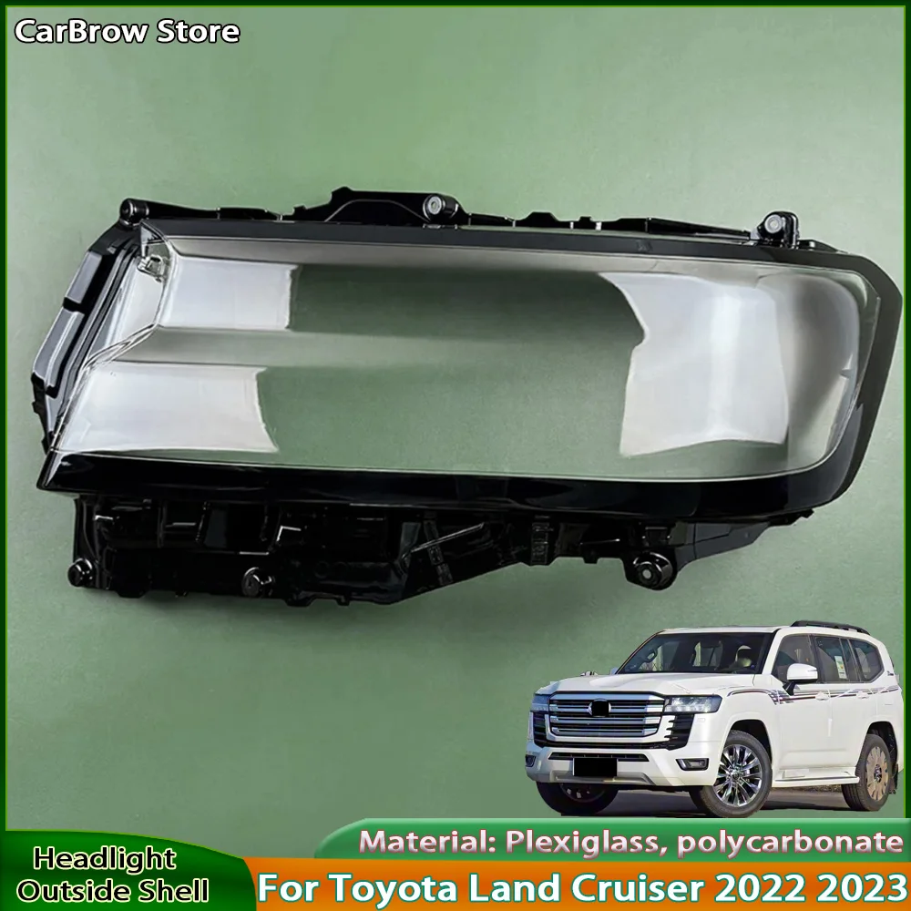 

For Toyota Land Cruiser 2022 2023 Front Lamp Shade Headlight Mask Shell Transparent Cover Lens Replace The Original Lampshade