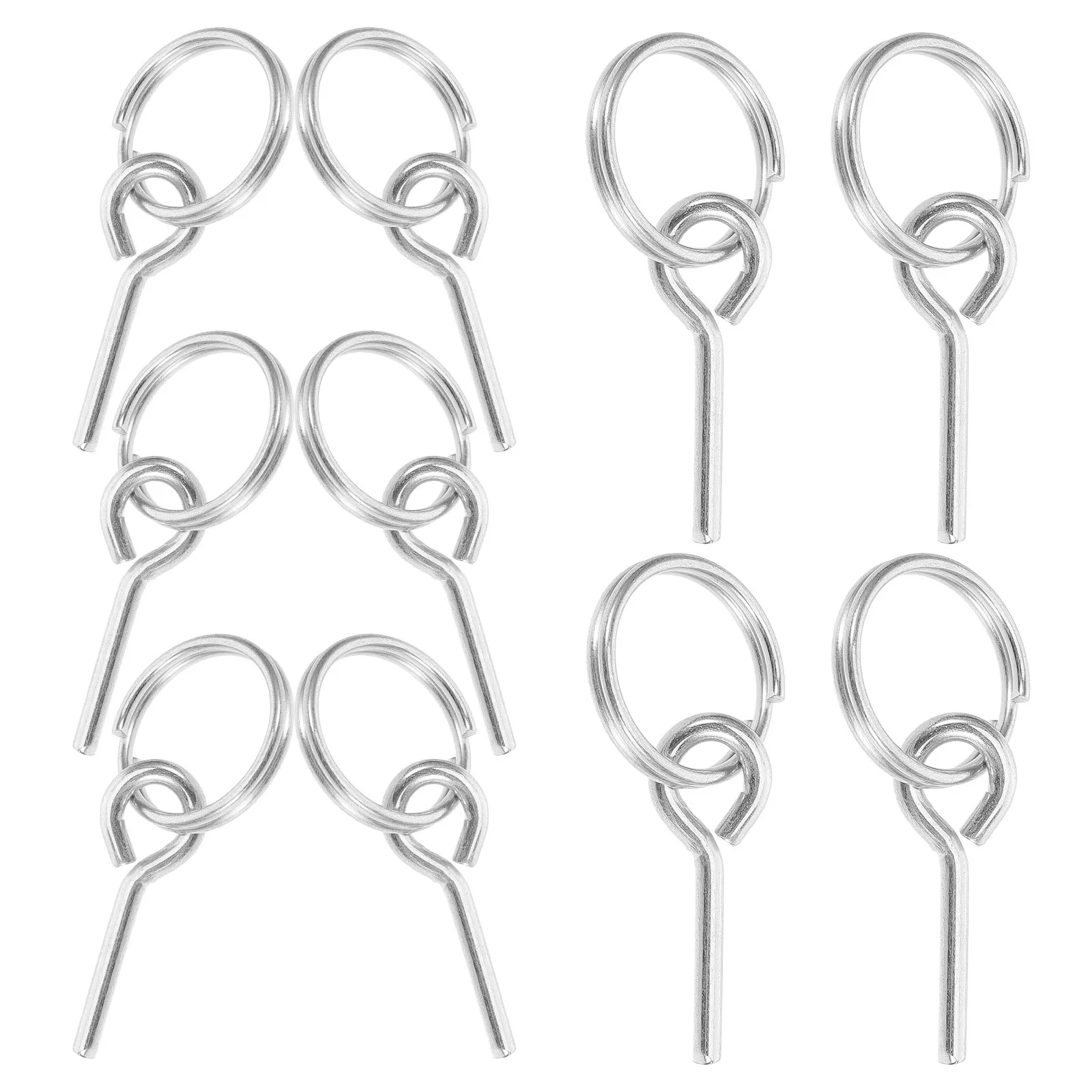 12Pcs Tent Pole Rings Single Pin Galvanized Iron Connectors Tent Parts Replacement Outdoor Camping Hiking Travel Accessories
