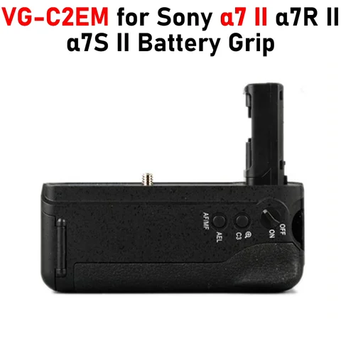 배터리 그립, 소니 A7 II 배터리 그립, A7 II A7II A7M2 ILCE-7M2 A7RII A7SII VG-C2EM 수직 그립