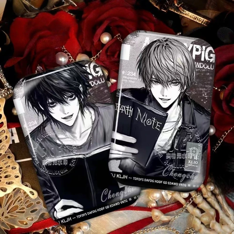 Anime DEATH NOTE Yagami Light L L·Lawliet Cosplay Brooch Tinplate Badge 2Pcs/set Lapel Pins Bag Ornament Accessory Collect Prop