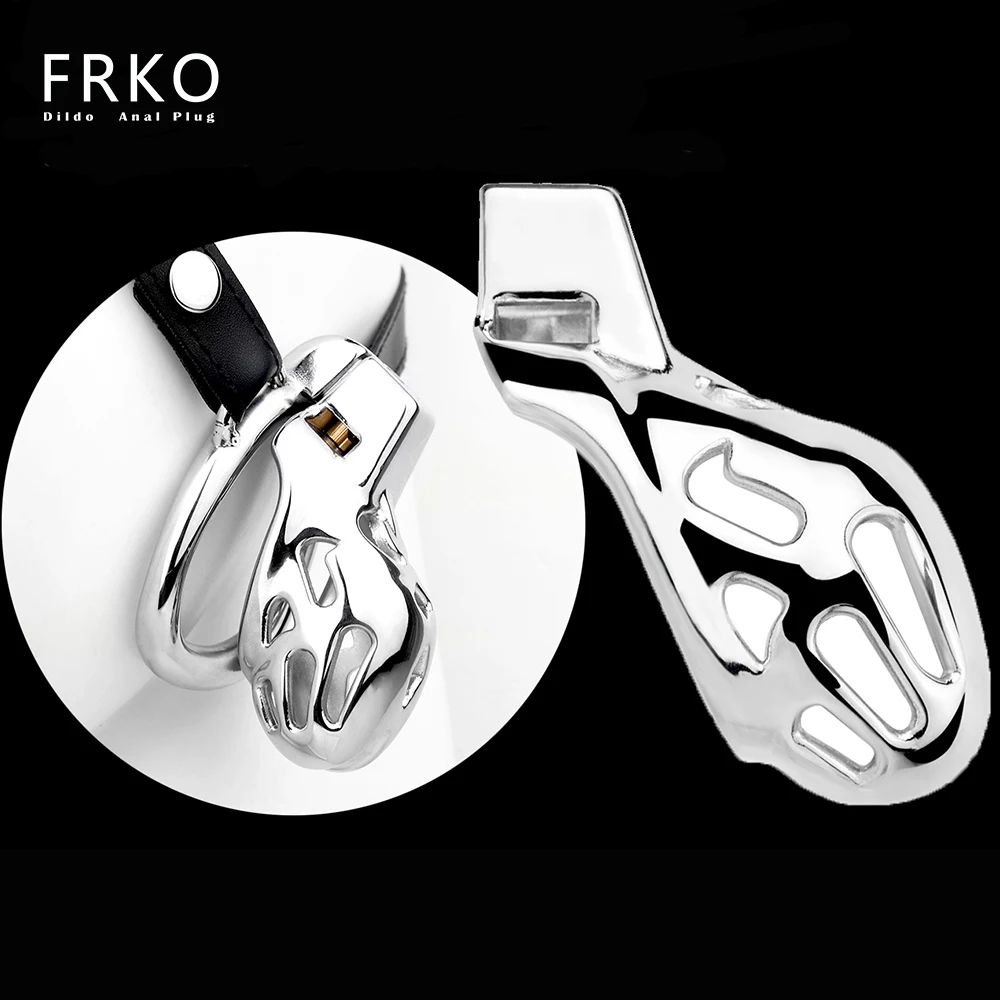 

FRKO Stainless Steel Cobra Male Chastity Cage Devices Belt Penis Ring Lockcock BDSM Men Adult Goods Discreet Sissy Femboy