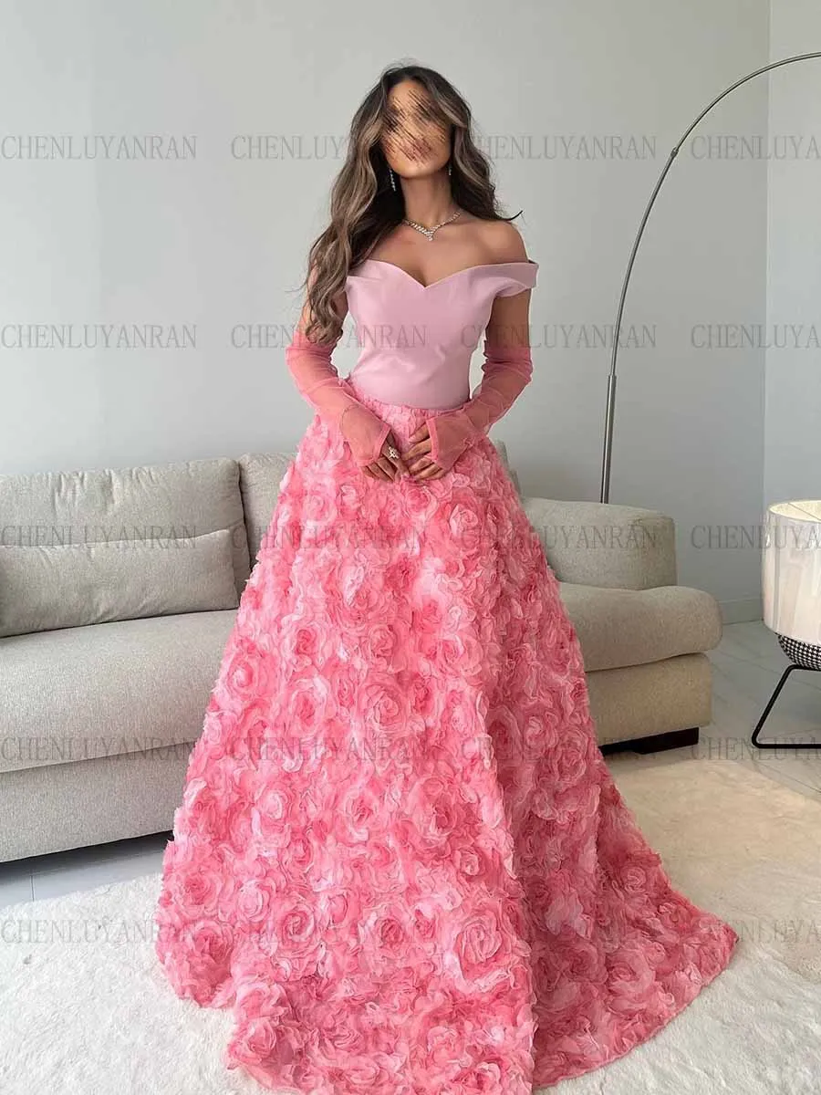 Pink Lace Formal Occasion Dress Customized V-Neck  Lace Up Long Prom Gowns A-Line Elegant Evening Party Dress فساتين حف