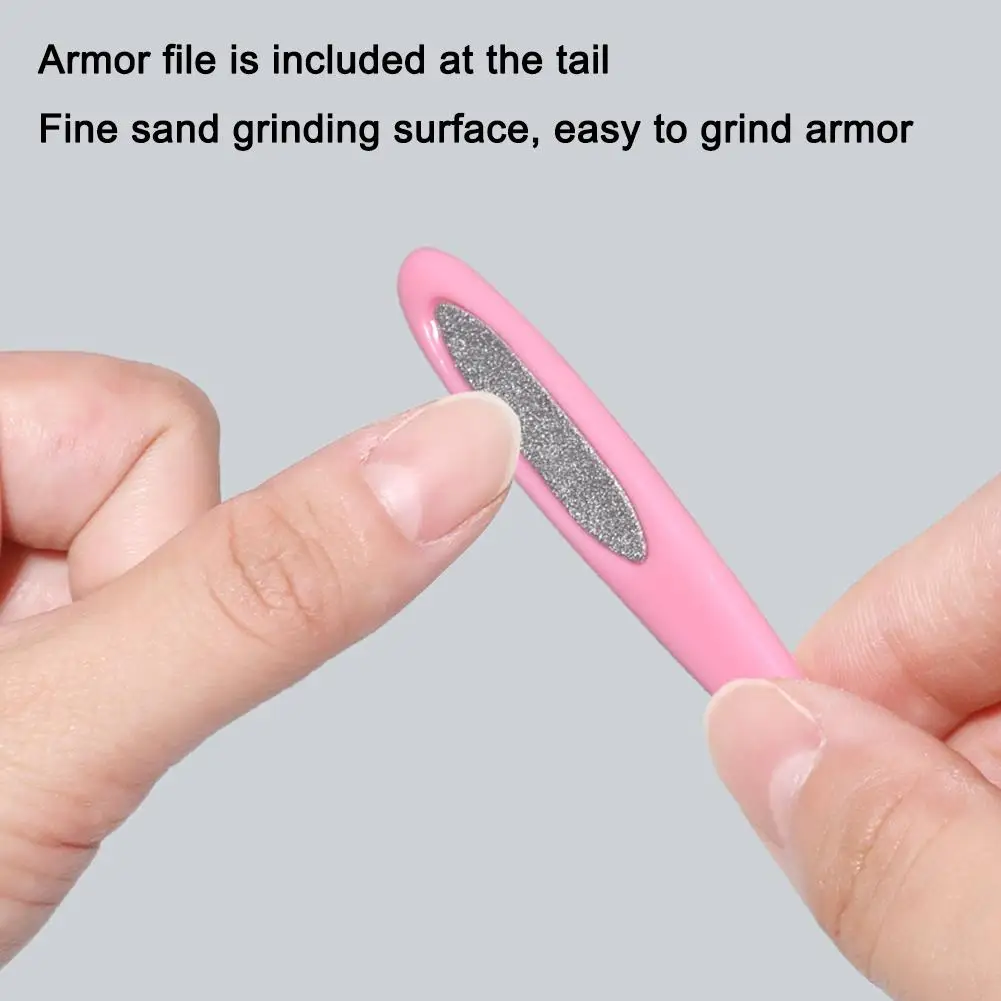 1PC ネイルキューティクルプッシャーペディキュアネイルキューティクルリムーバーツール爪の角質フォークニッパープッシャーマニキュアトリマー