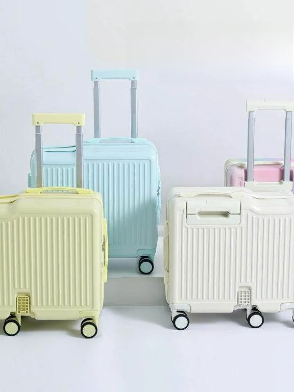 2026 New Children's Luggage Aluminum Frame Carry-On Suitcase for Boys And Girls with Pull Rod Password Lock Playable And Sitt...