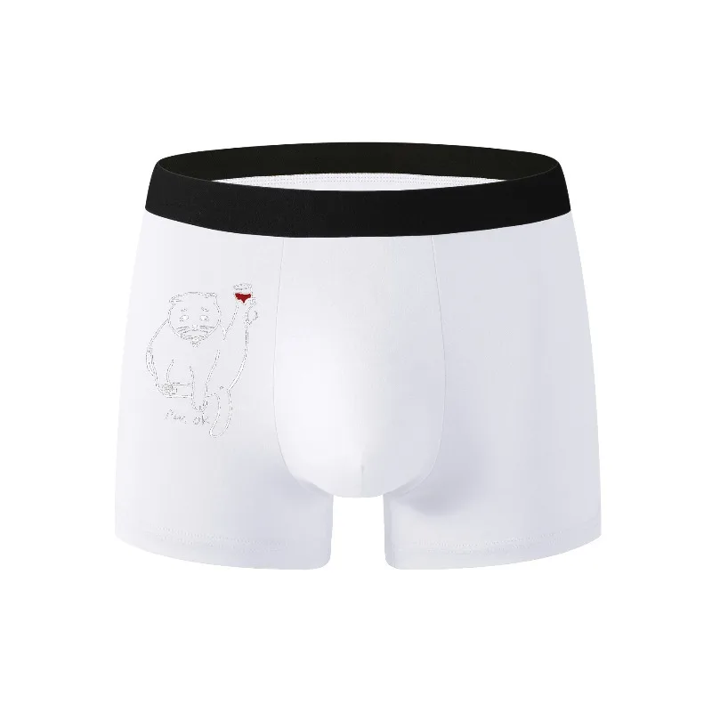 

Summer 2025 new men's underwear: Comfortable and simple, cat-hugging four-corner shorts. Men must dry quickly