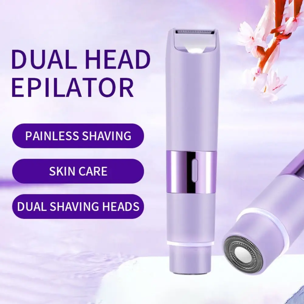 

2 in 1 USB Rechargeable Electric Razor Double Head Cordless Hair Trimmer Waterproof Hair Remover Travel